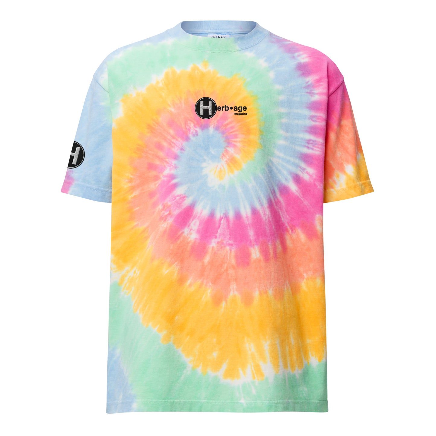 Embroidered Tie-Dye T-Shirt