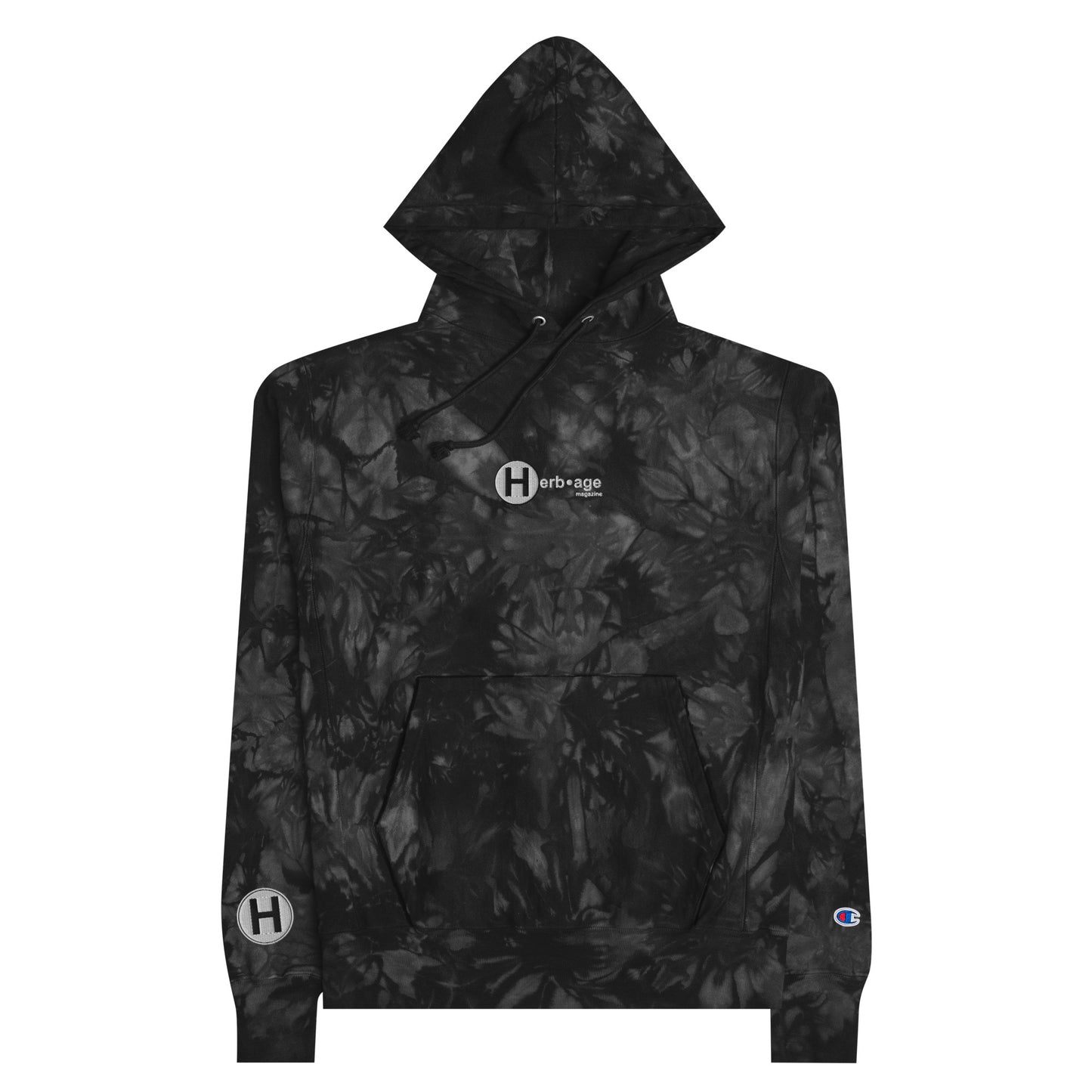 Embroidered Tie-Dye Hoodie